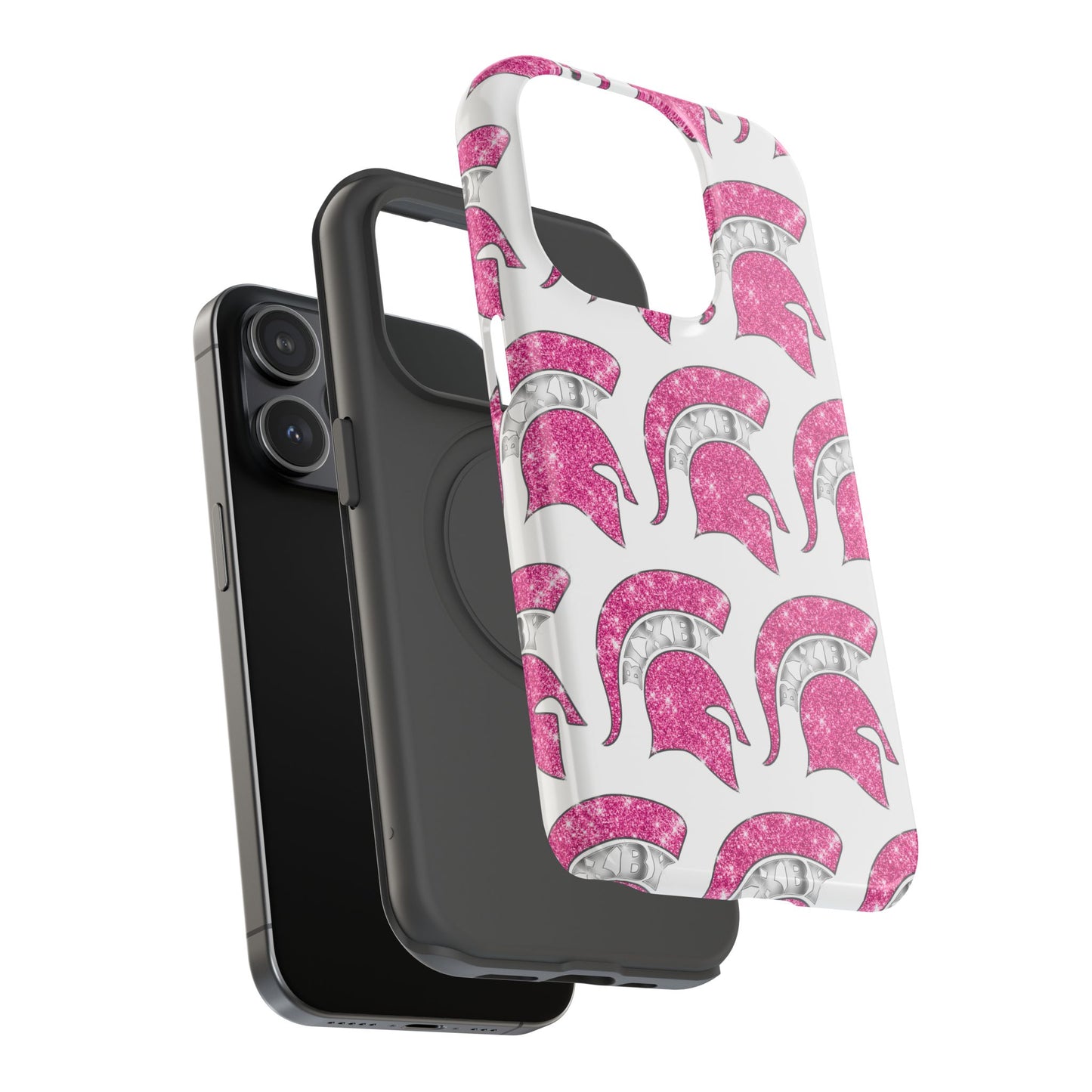 Bixby Spartan Pink Bling Logo Impact Resistant iPhone Case