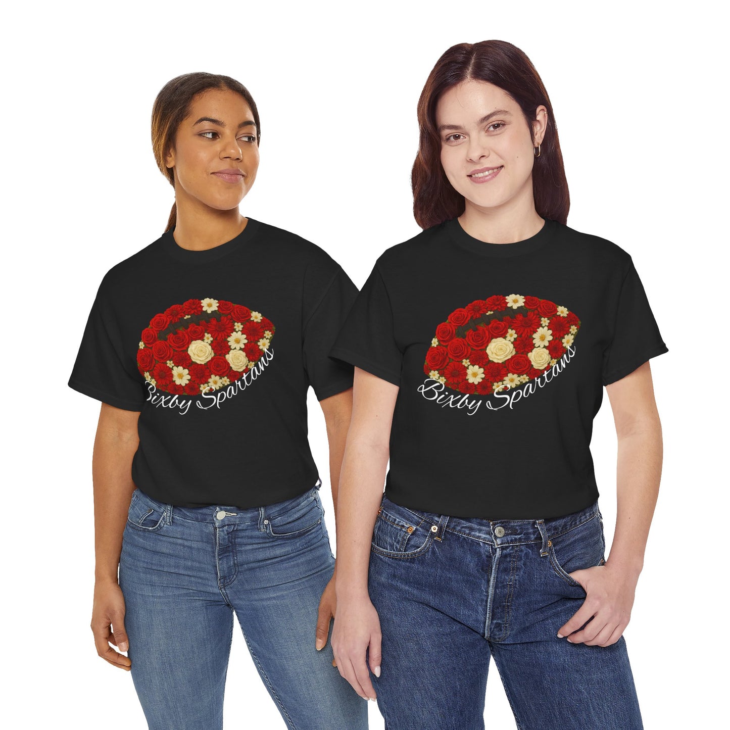 Bixby Spartans Floral Gildan Tee