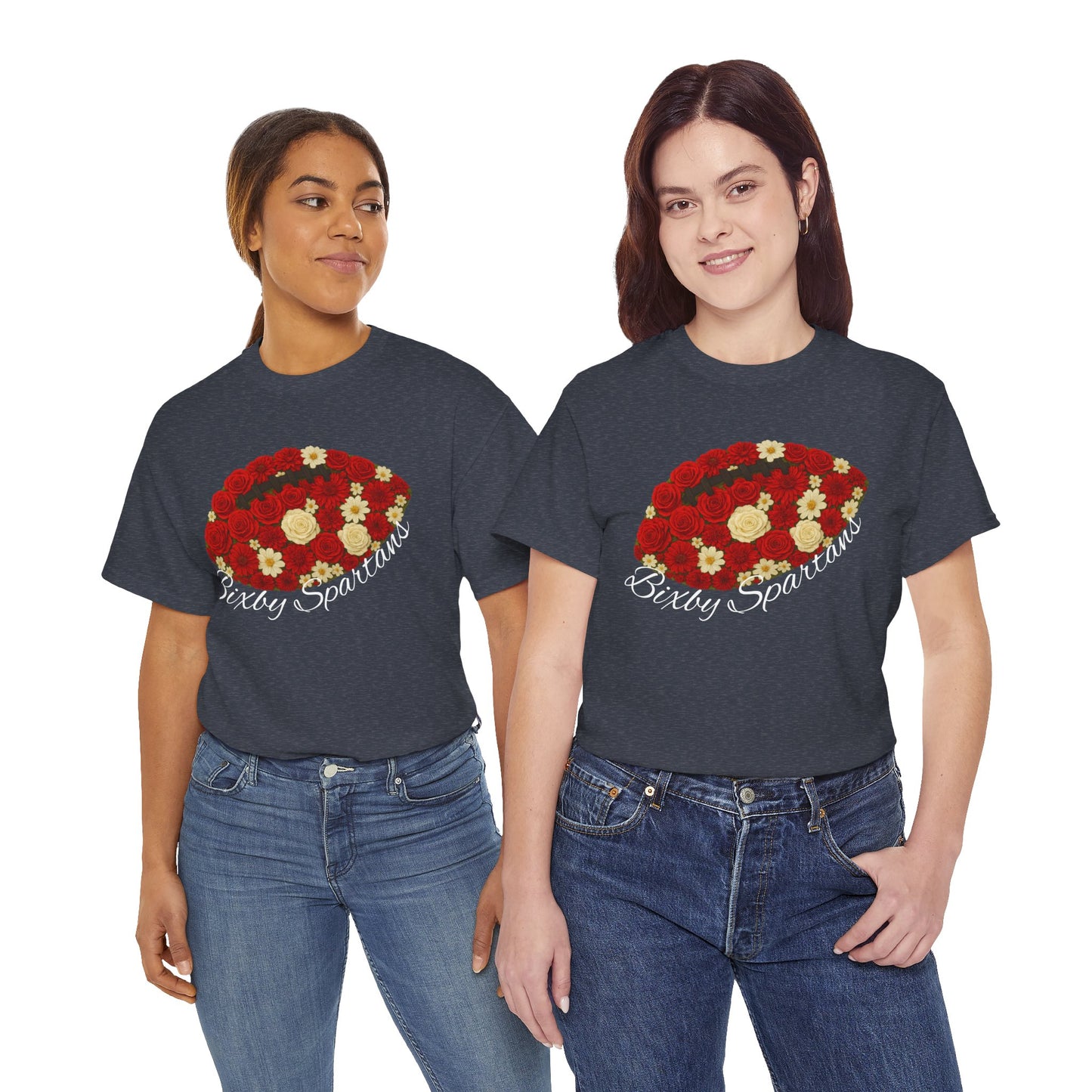 Bixby Spartans Floral Gildan Tee