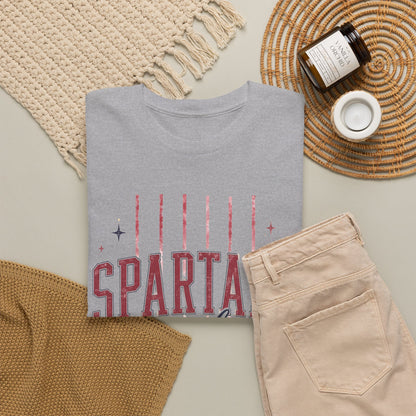 Spartans Bixby T-Shirt — Vintage Red Striped School Spirit Tee