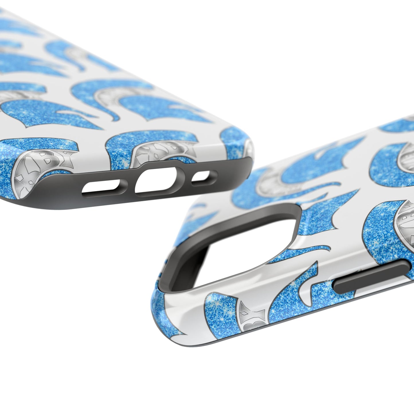 Bixby Spartan Blue Bling Logo Impact Resistant iPhone Case