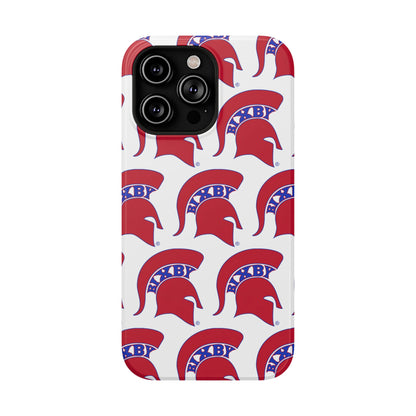 Bixby Spartan Red Logo Impact Resistant iPhone Case