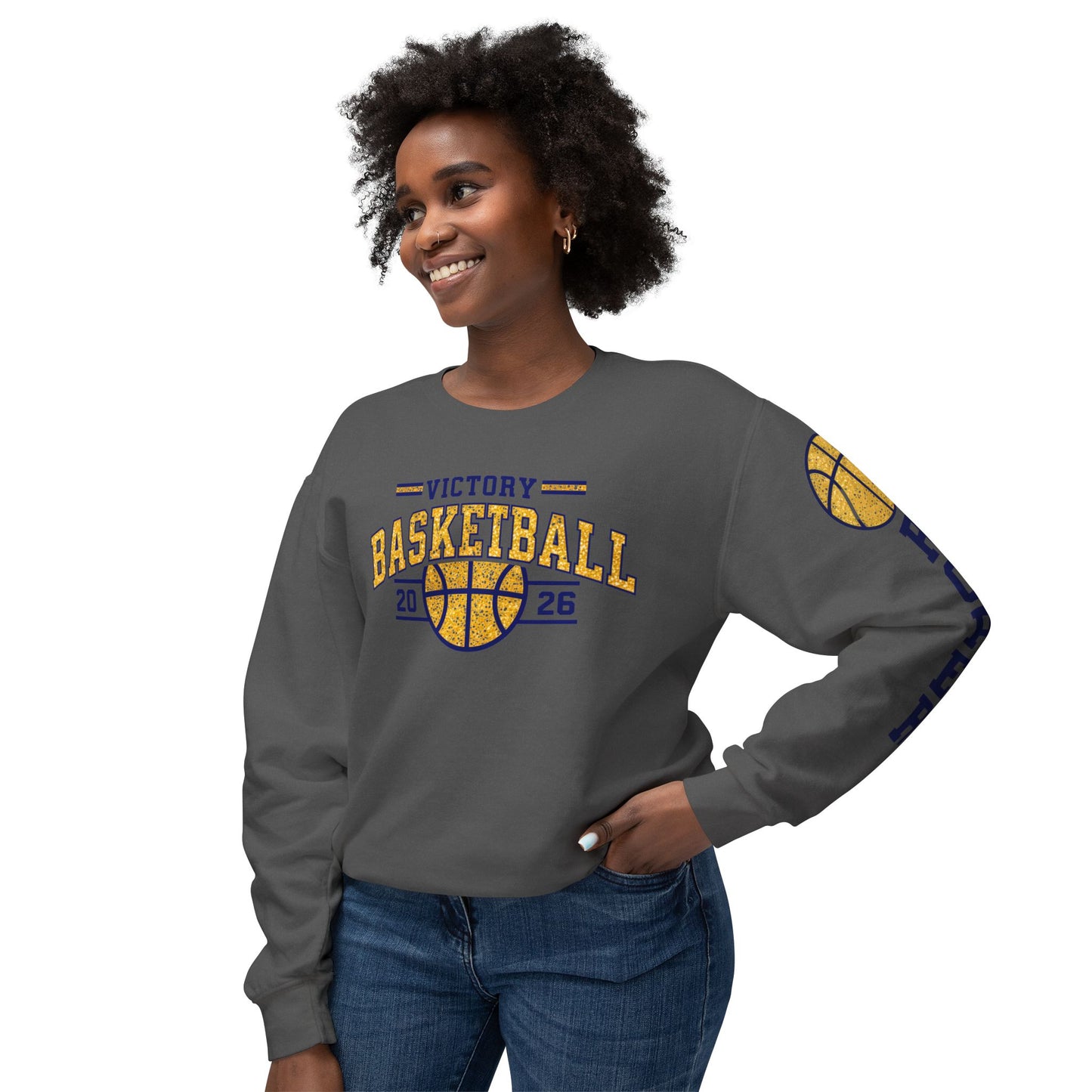 Victory Basketball Crewneck Comfort Colors Sweatshirt