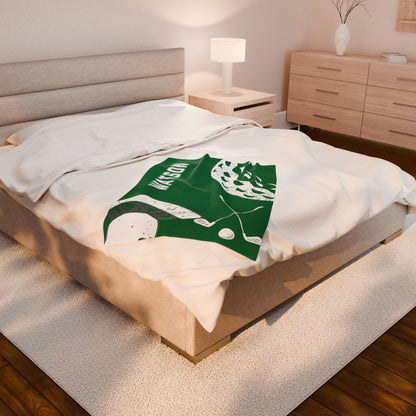 Spartan Golf Velveteen Plush Blanket - Customized