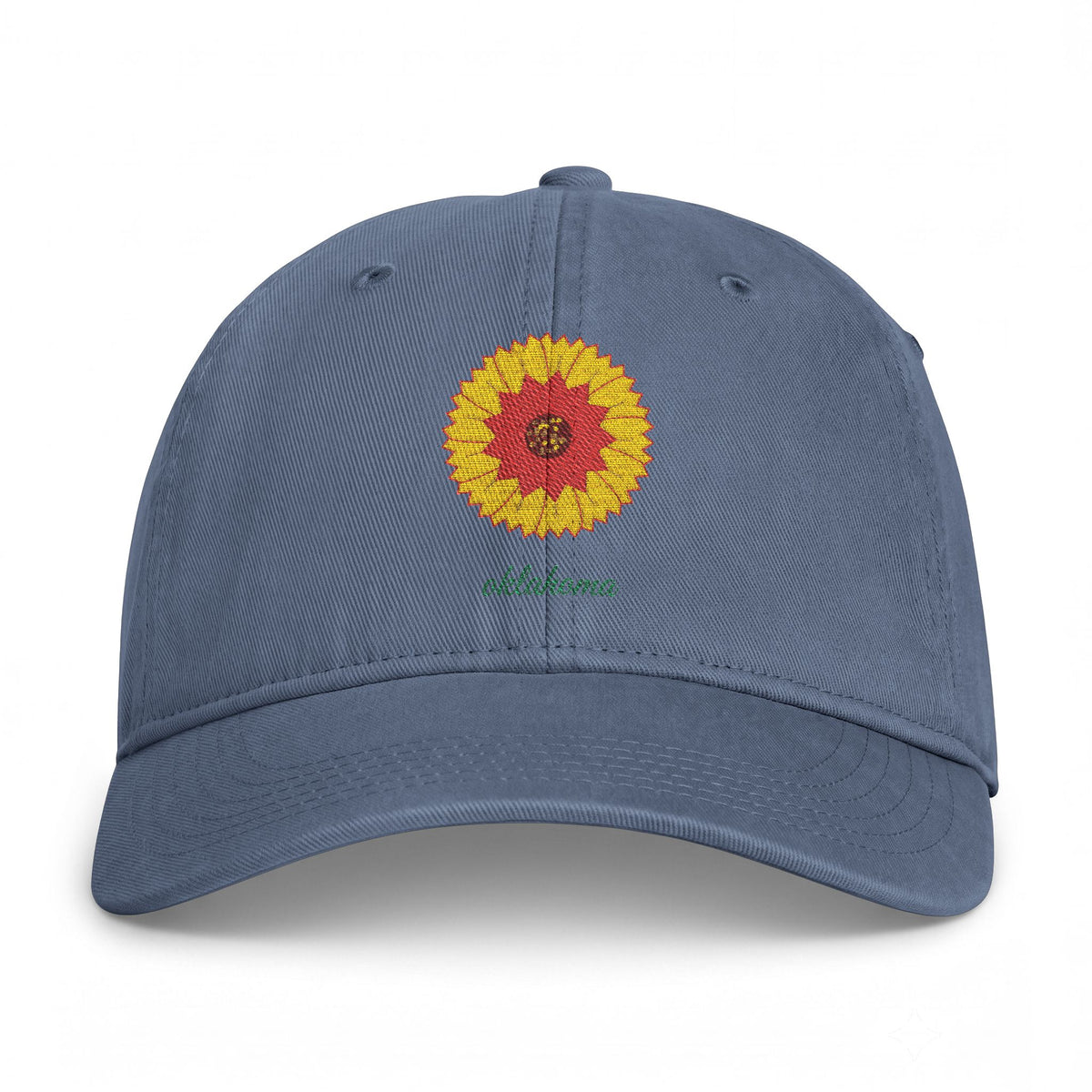 Indian Blanket Oklahoma Embroidered Washed Cap
