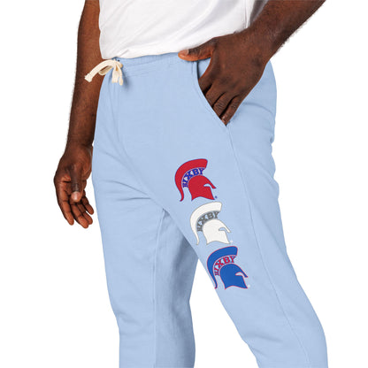 Bixby Spartan Logo Red White & Blue Comfort Colors Sweatpants