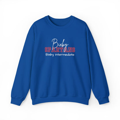 Personalized Embroidered Bixby Spartans Crewneck Sweatshirt