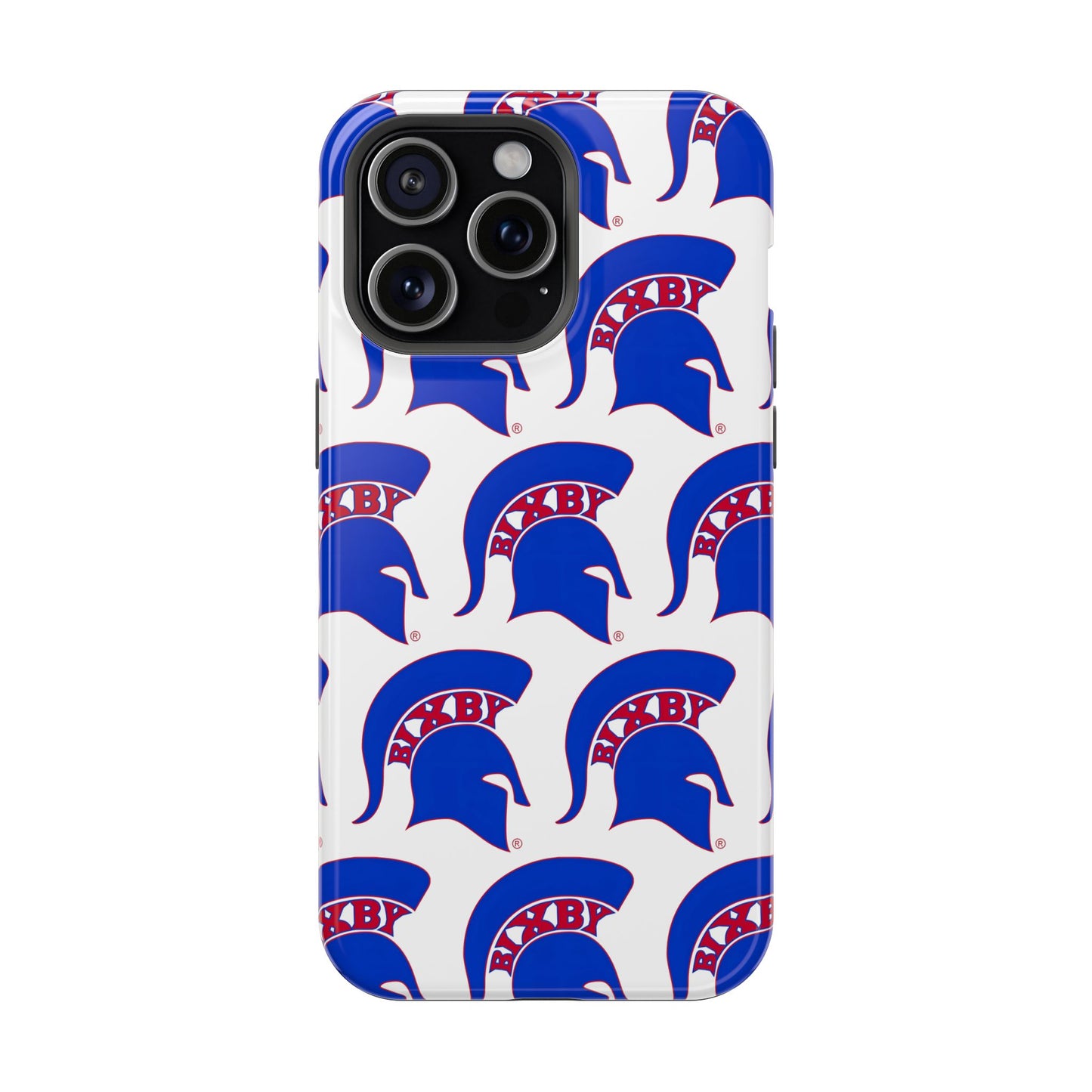 Bixby Spartan Blue Logo Impact Resistant iPhone Case