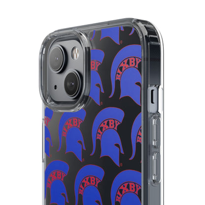 Spartan Blue Logo Clear Apple Phone Case