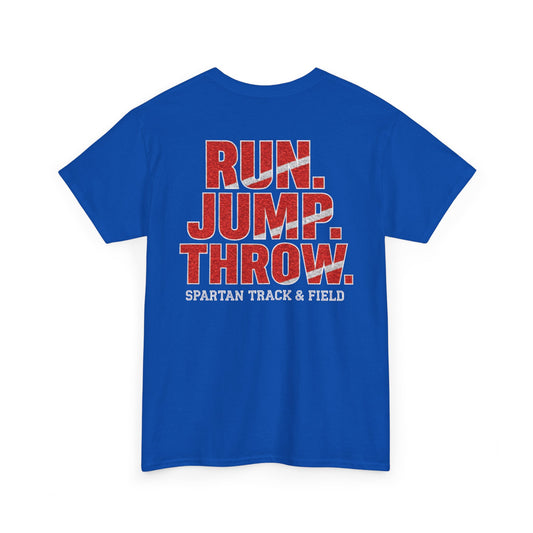 Run. Jump. Throw. Spartan Track Gildan Tee