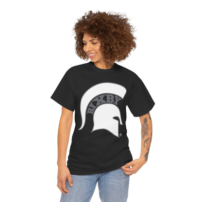 Spartan White Logo Gildan Tee