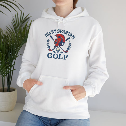 Bixby Spartan Golf Crest Gildan Hoodie