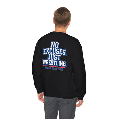 No Excuses Spartan Wrestling Gildan Sweatshirt