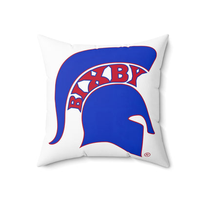 Bixby Spartans Blue Logo Decorative Pillow