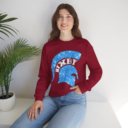 Bixby Spartan Helmet Bling Gildan Sweatshirt