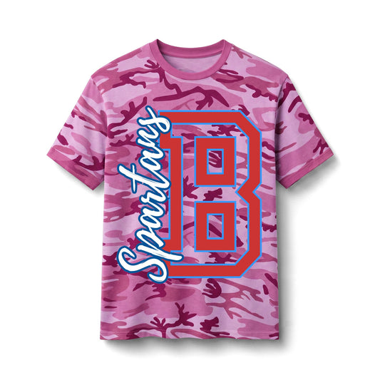 Bixby Spartans 'B' Camo Cotton Tee