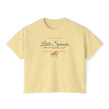 Raising Little Sprouts in Bixby Boxy Comfort Colors Tee