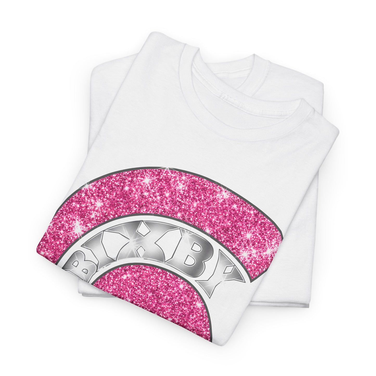 Bixby Spartan Pink Helmet Bling Gildan Tee