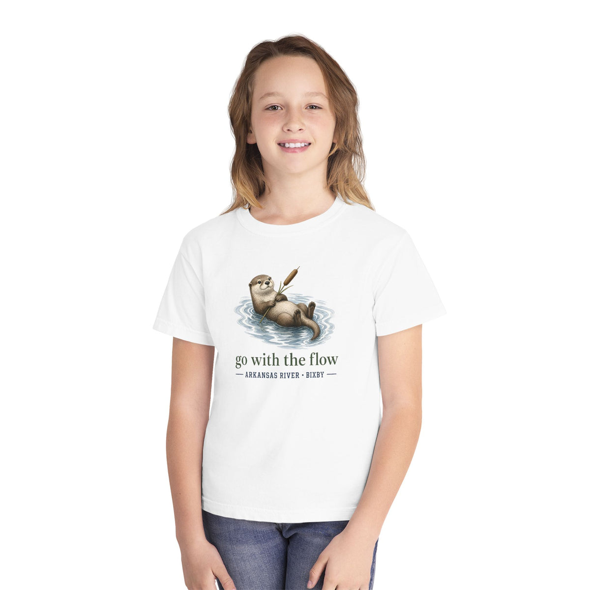 Go With the Flow Otter Youth Tee