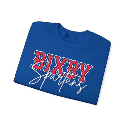 Bixby Spartans Cursive Print Gildan Sweatshirt