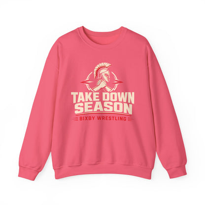 Bixby Spartans Take Down Season Wrestling - Bixby Wrestling Team Sweatshirt