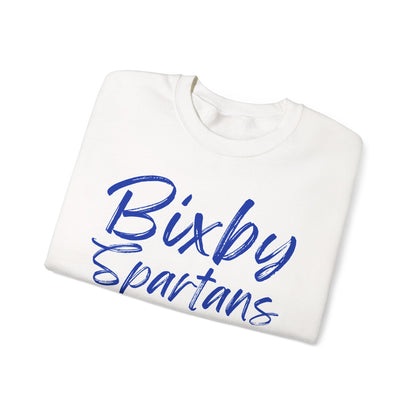 Bixby Spartans Cursive Print Gildan Sweatshirt