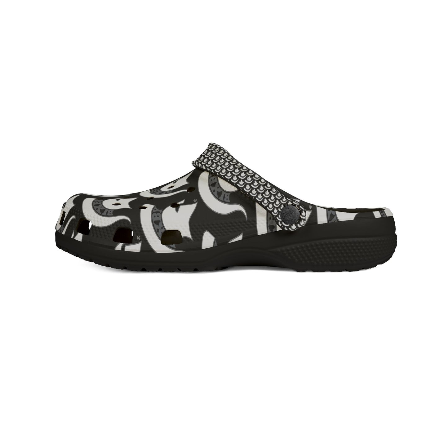 Spartan White Logo Crocs