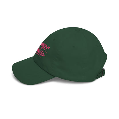 Passenger Princess Dad Cap – Embroidered White Baseball Hat with Pink Script and Crown