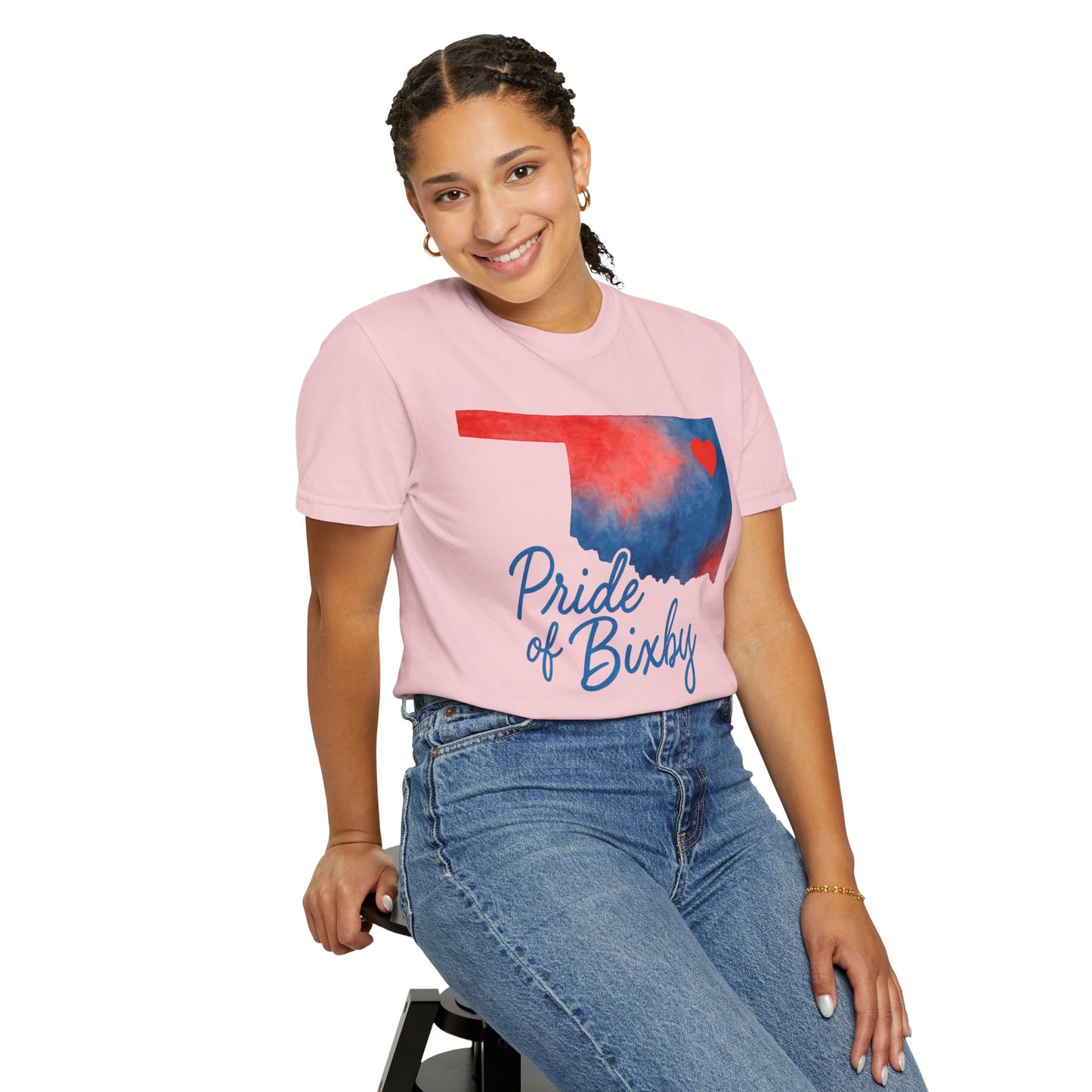 Pride of Bixby OK Watercolor Comfort Colors Tee