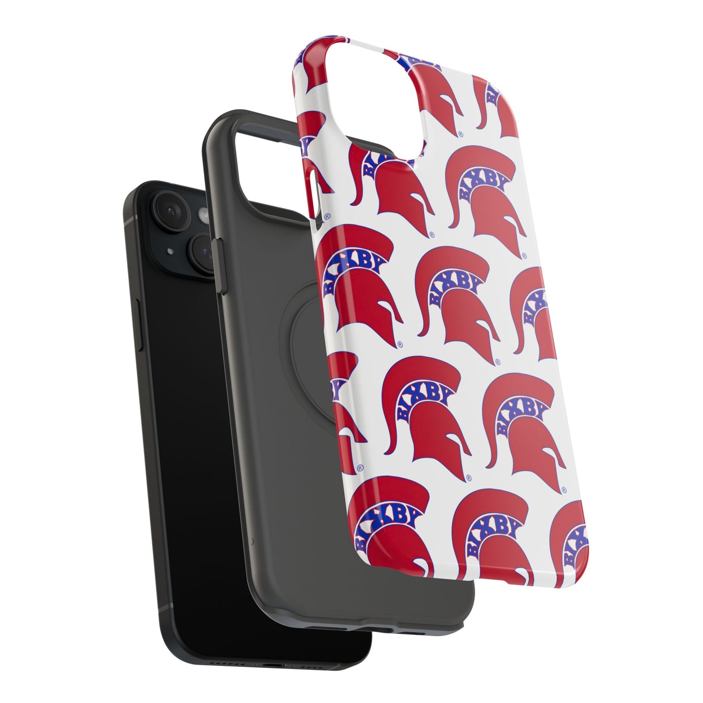 Bixby Spartan Red Logo Impact Resistant iPhone Case