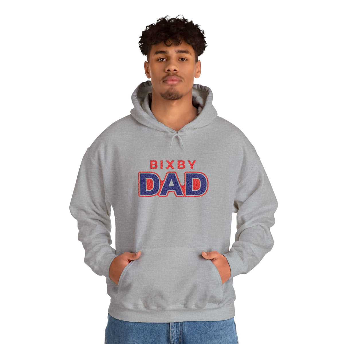 Bixby Dad Hoodie Embroidered Vintage Varsity Dad Sweatshirt, Father’s Day Gift