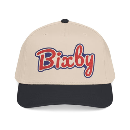 Bixby Cursive Print Embroiderd Mid-Profile Cap