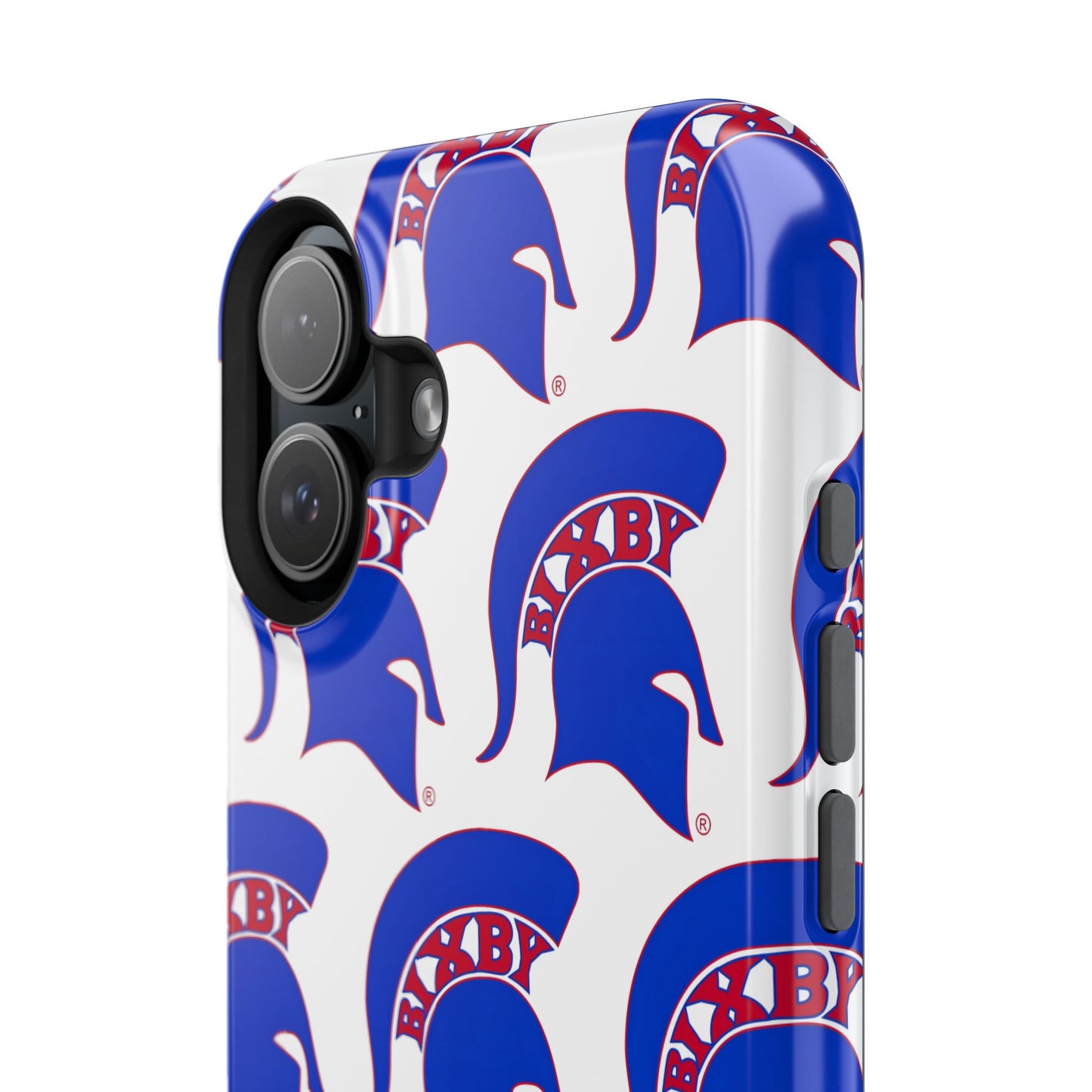 Bixby Spartan Blue Logo Impact Resistant iPhone Case