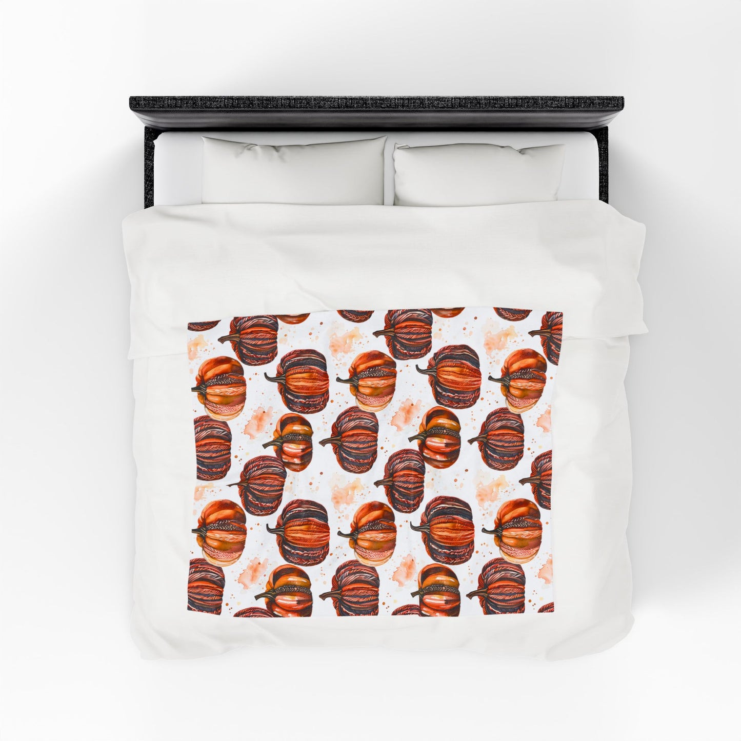 Autumn Pumpkin Paradise Velveteen Plush Blanket