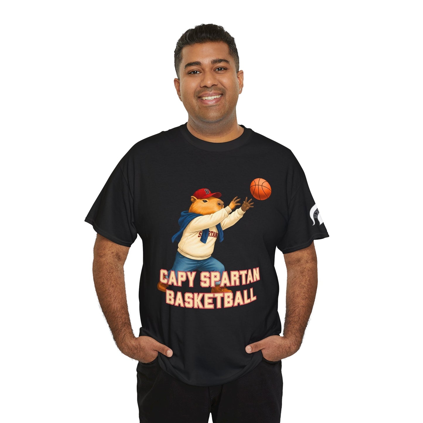 Capy Spartan Basketball Gildan Tee