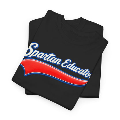 Spartan Educator Design Gildan Tee With Sleeve Logo
