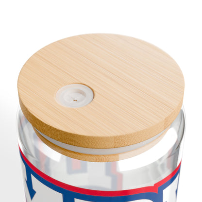 Bixby Athletic Letter Sipper Glass, 16oz