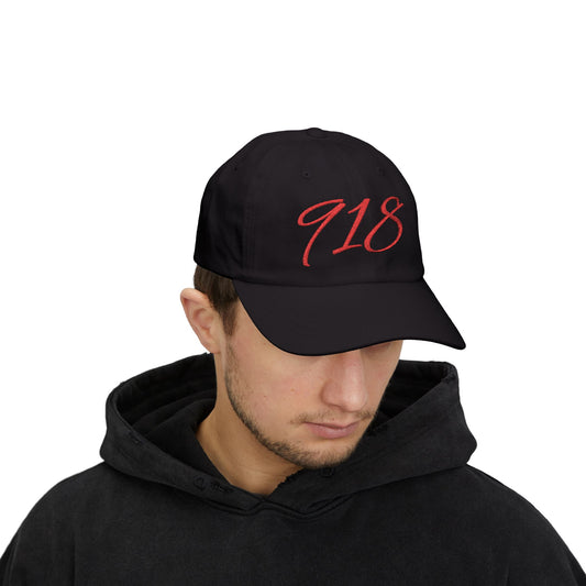 Personalized Embroidered 918 Area Code Classic Ballcap