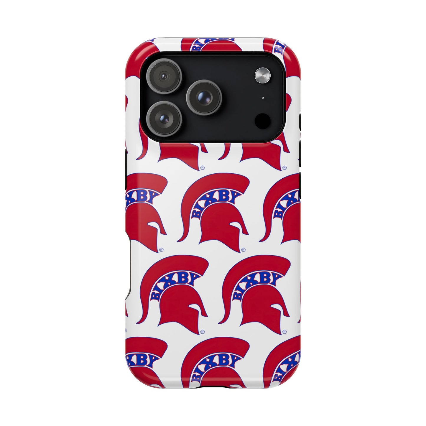 Bixby Spartan Red Logo Impact Resistant iPhone Case