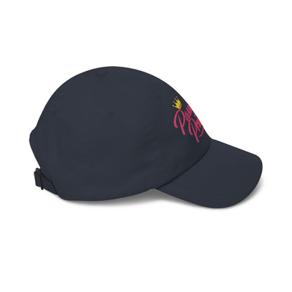 Passenger Princess Dad Cap – Embroidered White Baseball Hat with Pink Script and Crown