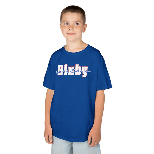 Bixby Spartans Cursive Youth Gildan Tee