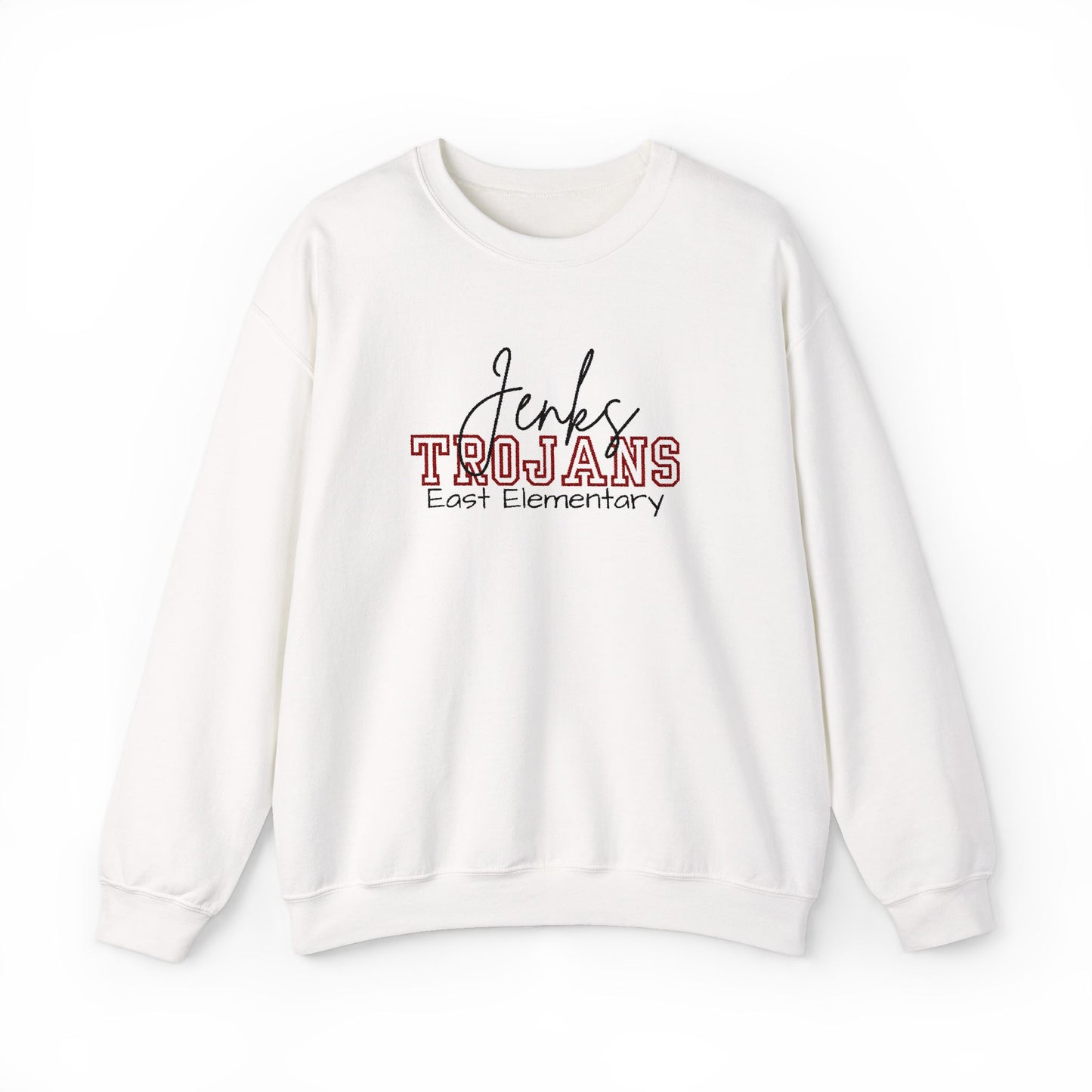 Personalized Embroidered Jenks Trojans Crewneck Sweatshirt
