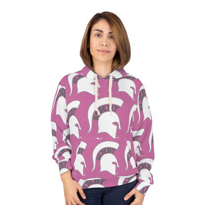 Bixby Spartan White Logo All Over Print Hoodie