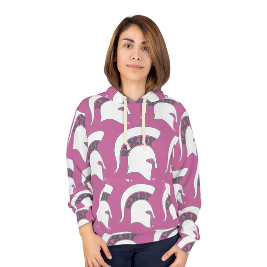 Bixby Spartan White Logo All Over Print Hoodie