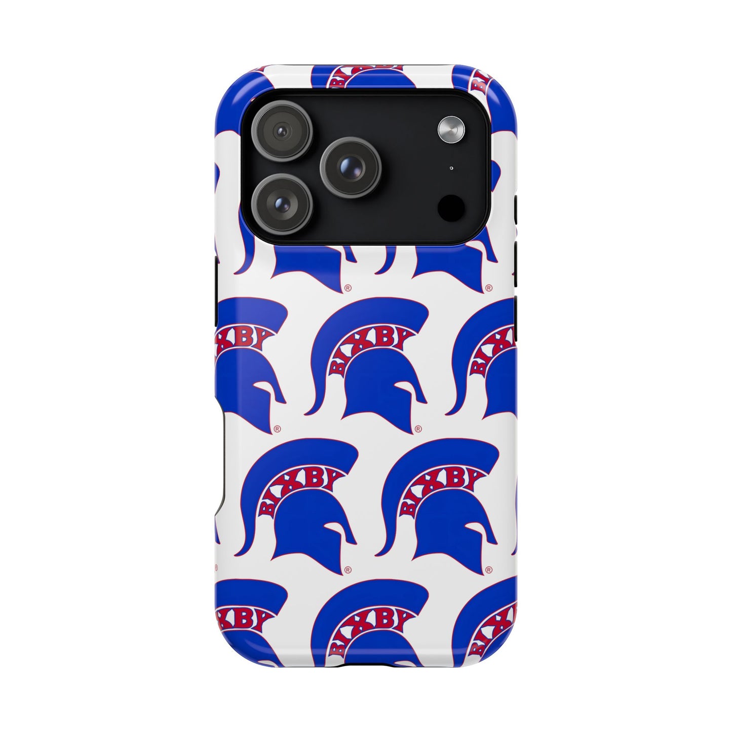 Bixby Spartan Blue Logo Impact Resistant iPhone Case