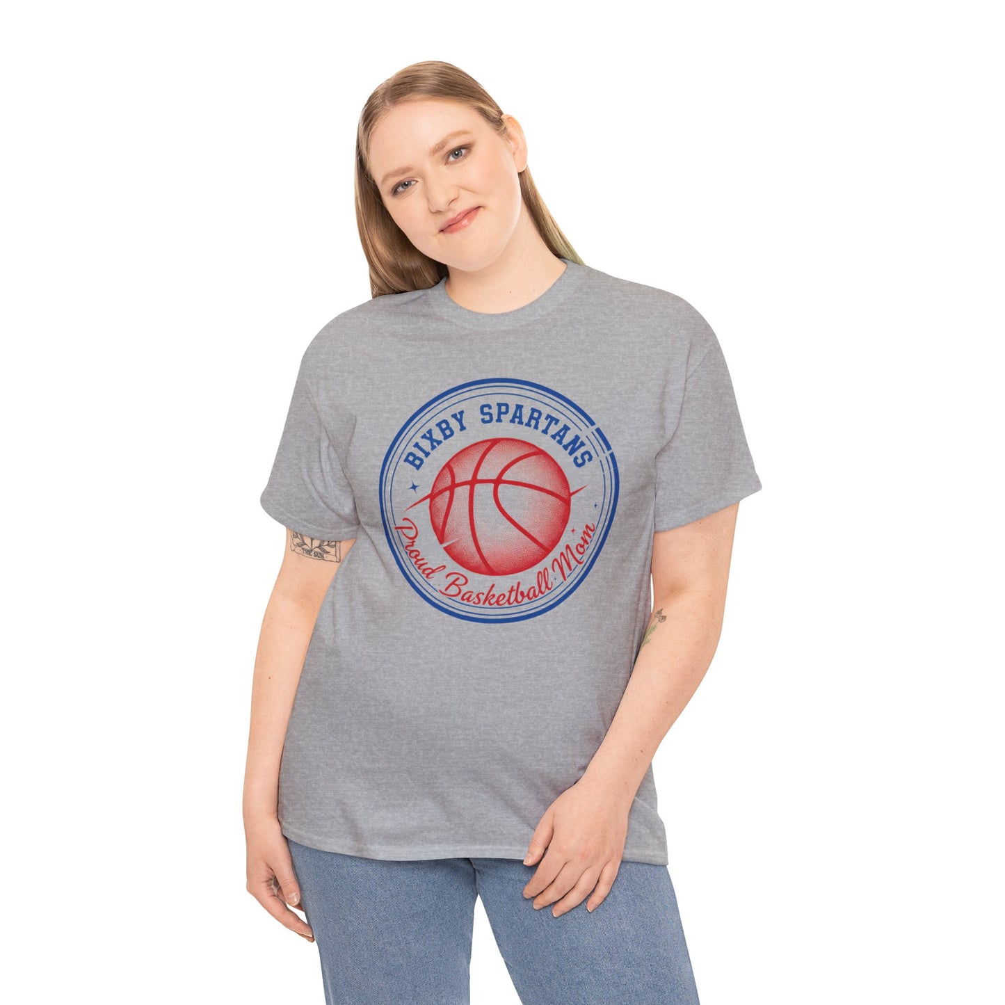 Bixby Spartans Basketball Mom Gildan Tee