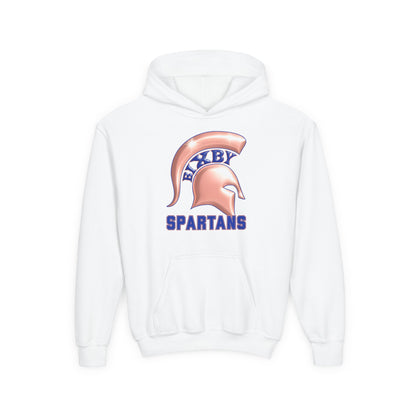 Bixby Spartan Metallic Rose Gold Youth Gildan Hoodie