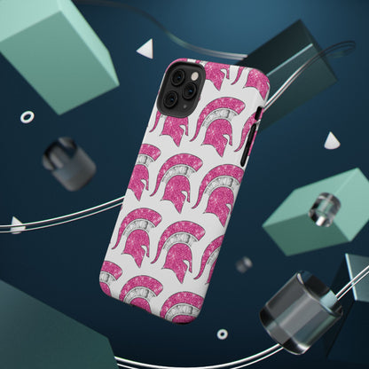 Bixby Spartan Pink Bling Logo Impact Resistant iPhone Case