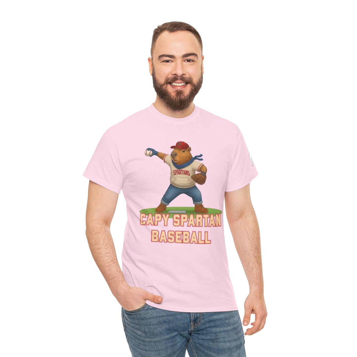 Capy Spartan Baseball Gildan Tee