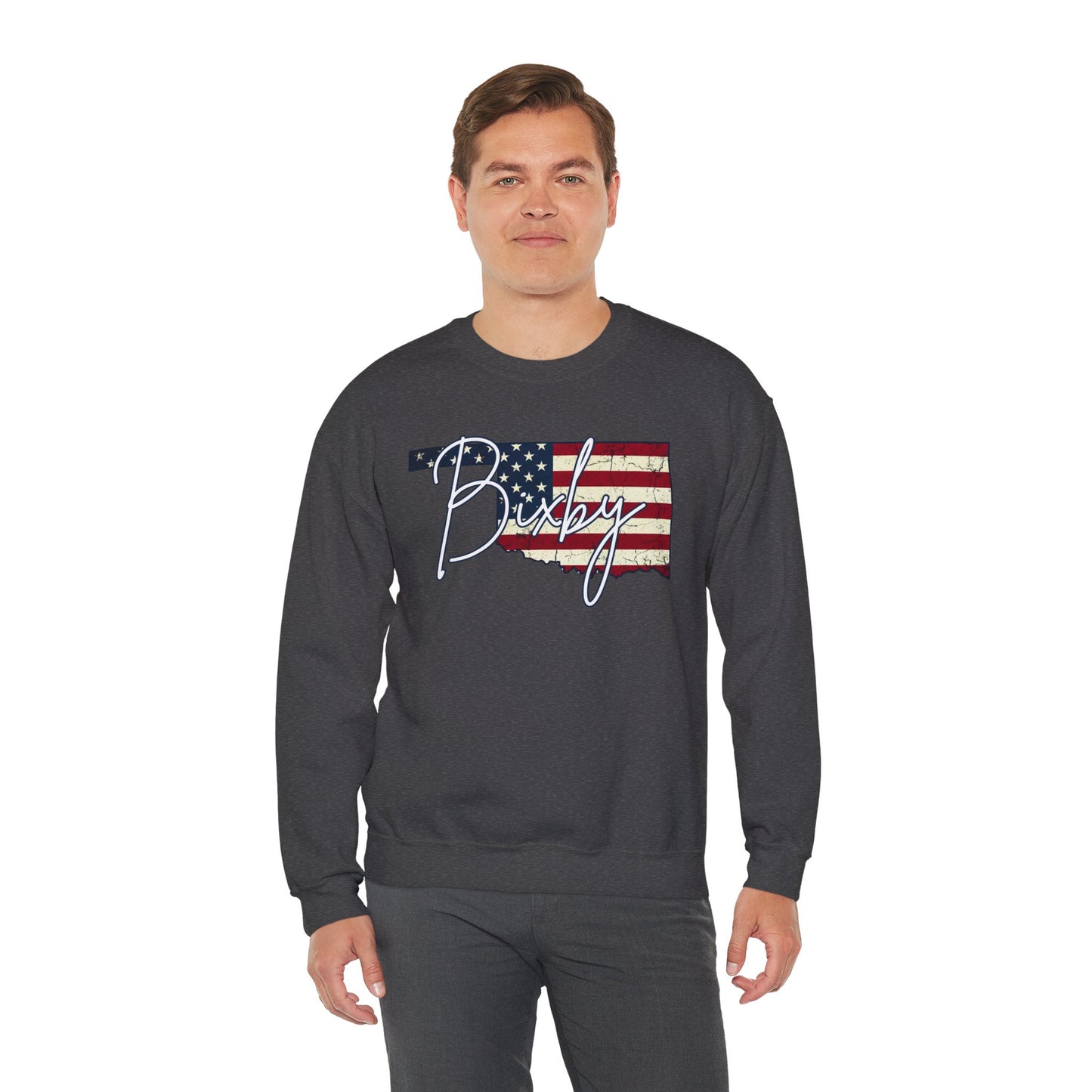 Oklahoma Flag 'Bixby' Gildan Sweatshirt – Retro American State Pride